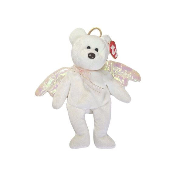 Beanie Baby TY Retired “Halo” the Angel Bear – Rare 1998 Brown Nose - Picture 1 of 13